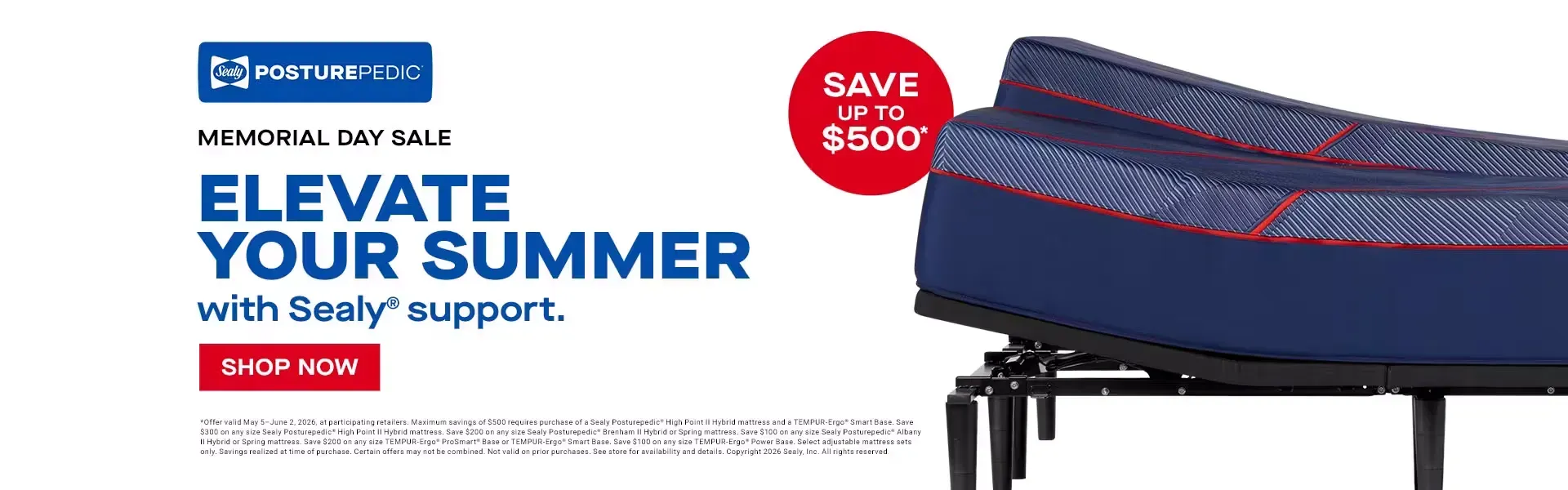 Sealy Memorial Day Sale
